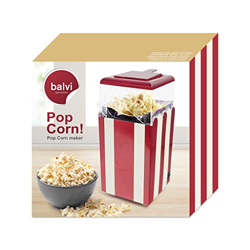 Balvi Máquina Palomitas Pop Corn! Palomitero de cocción por Aire Caliente, sin Grasas o aceites Plástico