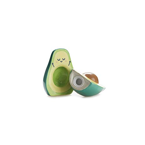 Balvi Set Sal & Pimienta MrWonderful Avocado Set de 2 Piezas Salero y pimientero Que encajan Entre Ellos Cerámica
