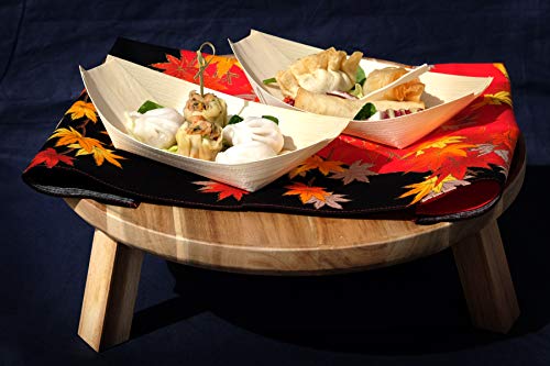 Bamboo Wood Boats Large x50 for party foods, snacks, nibbles, canapÃ© 225X125mm