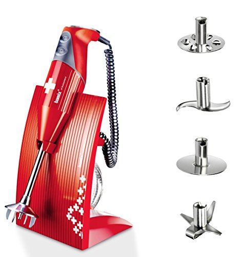 Bamix MX105042 - Batidora de mano en estuche, color rojo