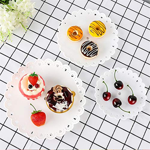 Bandeja de acrílico de 3 niveles para banquete de bodas Torta de árbol de cupcake Soporte de exhibición de palo de mayo 1 pc/paquete (3 niveles de ronda con base