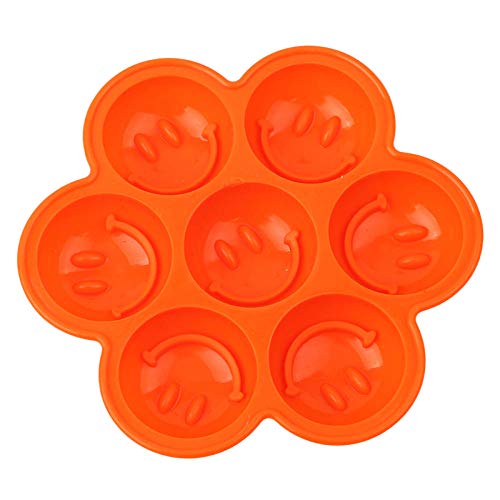 Bandeja De Hielo De Silicona Diy Nuevo Lovely 3D Smile Face Cubo De Hielo De Silicona Molde De Bolas Redondas Bandeja Esfera Party Bar 2Pcs Transparente