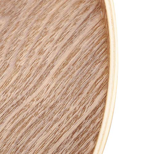 Bandeja de madera para servir, Redondo Bandeja de servicio de té para Frutas Golosinas Comida, Bandeja de desayuno de madera Bandeja antideslizante para restaurante/tienda(30cm)