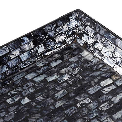 Bandeja Rectangular de nácar Negra Moderna para decoración Factory - LOLAhome