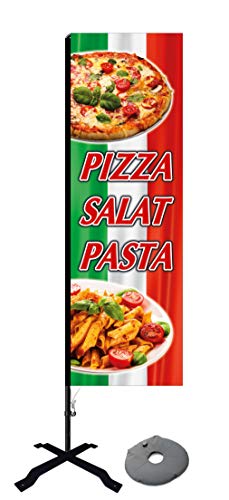 Bandera de playa para pizza de ensalada – aprox. 275 cm de alto SEF526-K