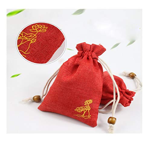 bandezid Saco de Yute Bolsas de Regalo, bolsitas de Tela Bolsas Yute para Joyas, Bolsas de arpillera con cordón, Saco Navidad, Saco carbón