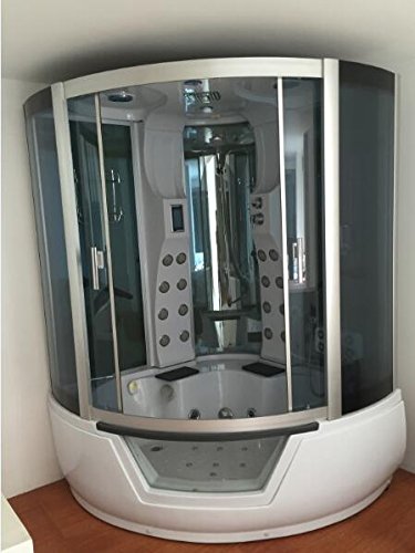 Bañera Ducha hidromasaje spa Bañera de esquina Terapia luz de colores Modelo MONTECARLO 150 x 150 cm