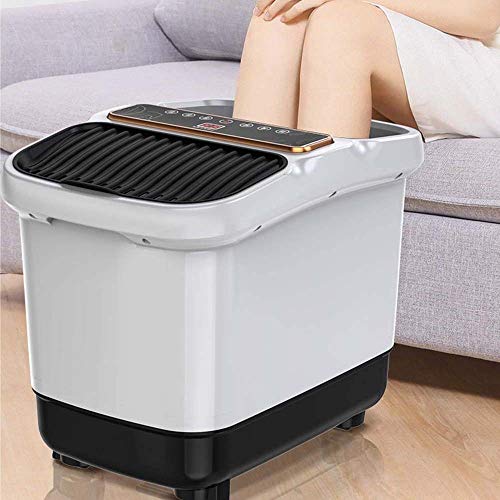 Bañera Para Pies Masajeador de Pies con Calefacció Doble balneario del pie Masajeador, automático motorizado balneario del pie del balanceo del masaje, calor, Ola, las burbujas, temperatura Digital Di