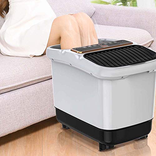 Bañera Para Pies Masajeador de Pies con Calefacció Doble balneario del pie Masajeador, automático motorizado balneario del pie del balanceo del masaje, calor, Ola, las burbujas, temperatura Digital Di