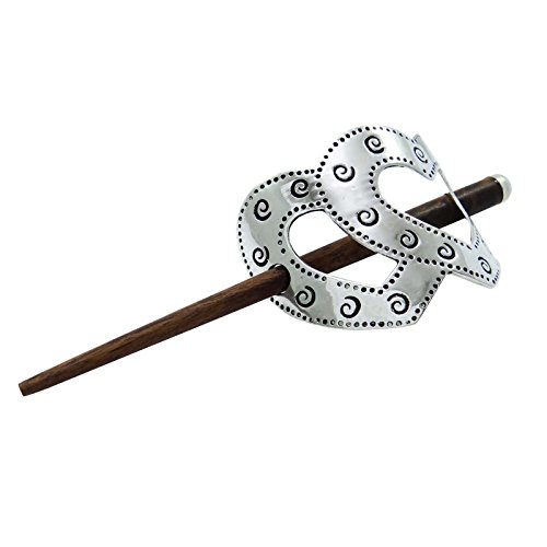 Banithani Charm Barrette de la manera plateado Pin talladas mano metálico Accesorio para el pelo
