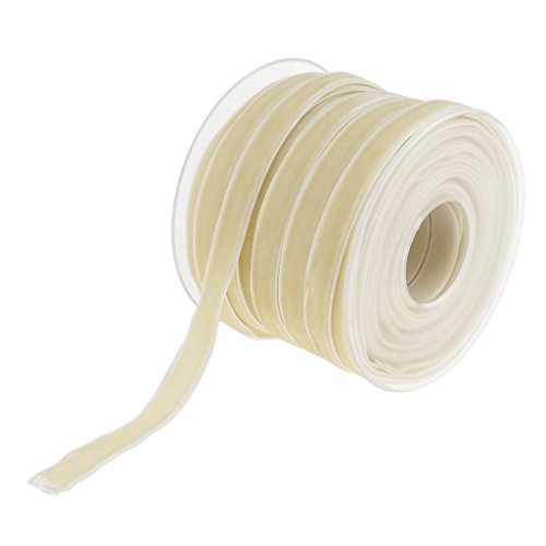 Baoblaze 20yards Multicolores Cinta de Terciopelo DIY Cinta de Costura Accesorios de Artesania - Beige