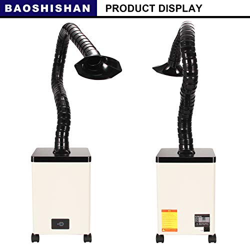BAOSHISHAN Extractor de Humos de Soldadura Filtro de Humos para Estación de Soldadura ESD, Pequeño, Sistema Único de Mesa de Trabajo 220V