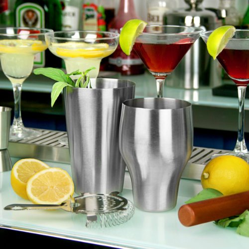 Bar@Drinkstuff - Coctelera francés por - 2 pieza cocktail shaker | coctelera de acero inoxidable, coctelera boston