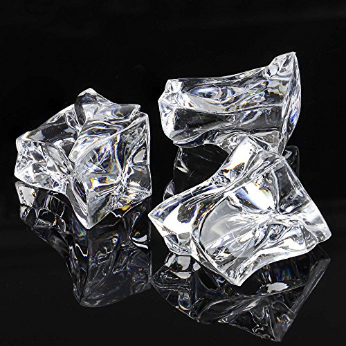 Bar@drinkstuff - Cubitos de hielo artificial (acrílico, 1 kg, 60 unidades) - Trozos de hielo falsos decorativos para presentaciones