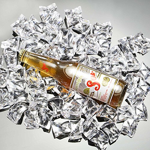 Bar@drinkstuff - Cubitos de hielo artificial (acrílico, 1 kg, 60 unidades) - Trozos de hielo falsos decorativos para presentaciones