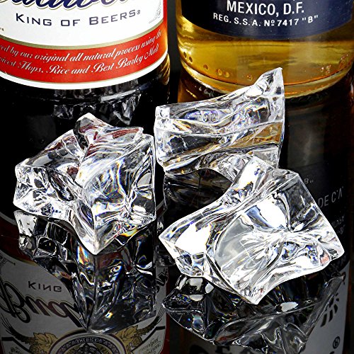 Bar@drinkstuff - Cubitos de hielo artificial (acrílico, 1 kg, 60 unidades) - Trozos de hielo falsos decorativos para presentaciones