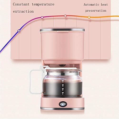 Barir Máquina de café de Filtro, 550W, diseño antigoteo, Filtro Desmontable y Placa calefactora, conservación del Calor Durante 40 Minutos, 5 Tazas, Gratis, Negro