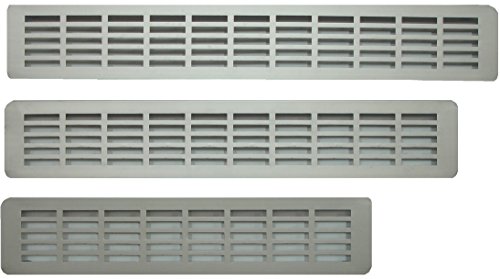 BarPan LTD - Rejilla de Ventilación de Aluminio Anodizado Para Encimera de Cocina, Parrilla de Ventilación de Aluminio con Plinto (Size: 51,5 x 7 cm)