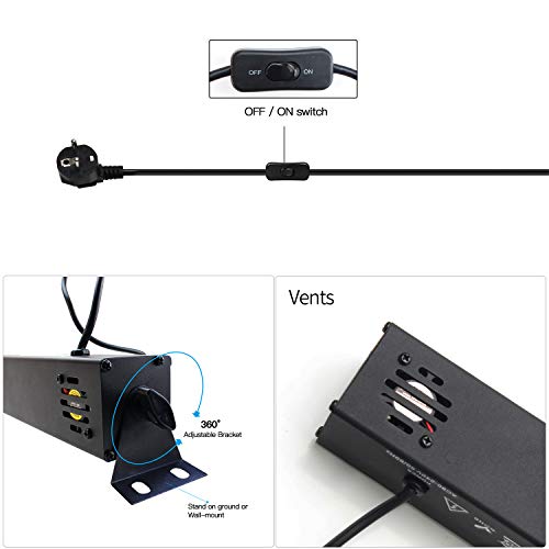 Barra de Luz UV Led,Eleganted Luz Negra 6 LEDs x 3W Lámpara de Escenario UV Luces para fiestas Etapa Disco DJ Club Boda Iluminación (6Leds x 3W, UV)