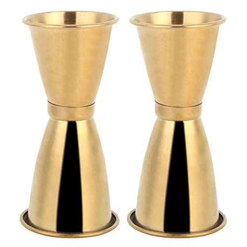 Barra Taza de medir Acero inoxidable Versátil Taza de medir Copa de vino Taza de onza Cóctel Jigger Bebida Herramientas de medición de líquidos Oro(L)