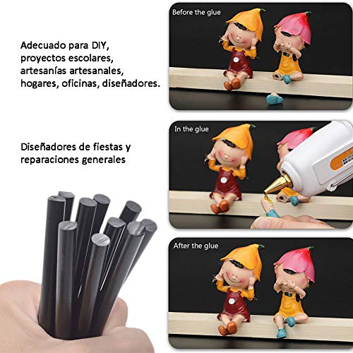 Barras de Pegamento, 50 Unidades Barra de Silicona Recambio Termofusible Calientes Universales Segura y No Tóxica Perfecto para Pistola de Silicona,DIY(7mmx150mm)