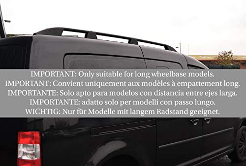 Barras de techo para L2 Caddy Maxi (2004-15) aluminio negro