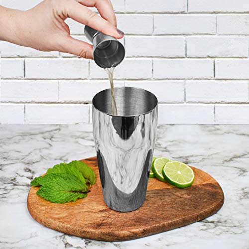 Bartender Kit Cobre 11 Piezas - Juego de Coctel Mixología - Coctel Parisino - Coctelera con triturador, vertedero, colador y cuchara de barra trenzada