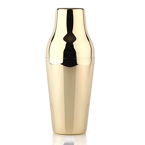 Bartender Set Coctelera Parisina Estilo Francés De 650 Ml, Espejo/Cobre/Acabado Dorado, Acero Inoxidable 18-8 / Artículos De Bar/Herramientas, Acabado Dorado