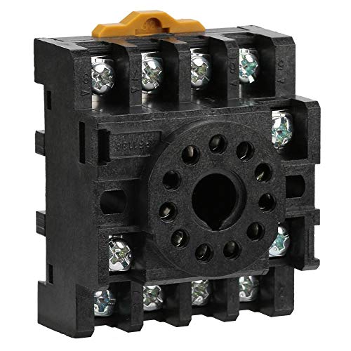 Base de relé de potencia de 11 pines sirve para JQX-10F JTX-2C Relé de tiempo, Montaje en carril DIN