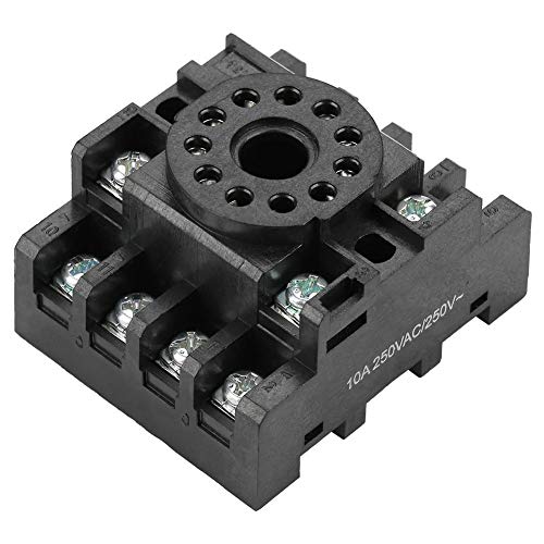 Base de relé de potencia de 11 pines sirve para JQX-10F JTX-2C Relé de tiempo, Montaje en carril DIN