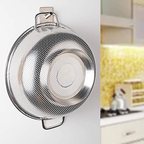 BasicForm Talla Grande Colador microperforado con grande mango y base de acero inoxidable 28.5cm