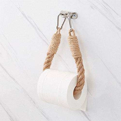 BASOYO - Portarrollos de papel higiénico (60 cm, cuerda industrial)