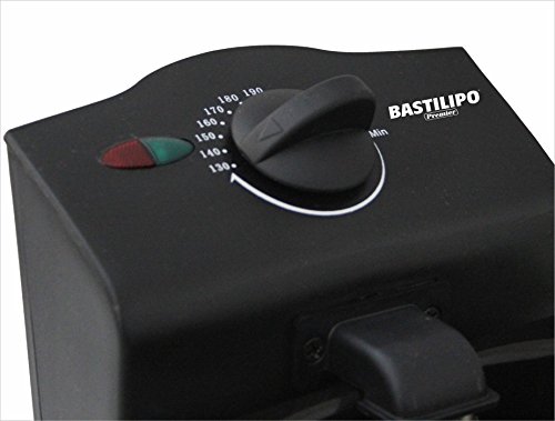 Bastilipo FE-2000 Freidora, 2000 W, 3 litros, Acero Inoxidable, Negro/Gris