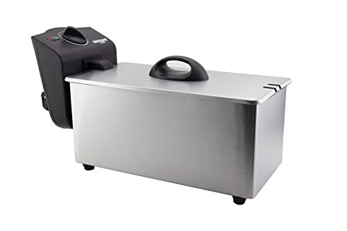 Bastilipo FE-2000 Freidora, 2000 W, 3 litros, Acero Inoxidable, Negro/Gris