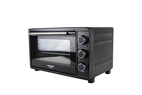 Bastilipo Roma Black-Horno de sobremesa, Acero Inoxidable, Negro, 23 Litros