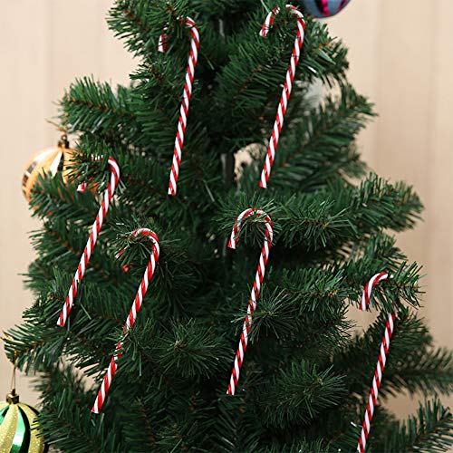 Bastón de Caramelo de Plástica de Navidad Bastón de Caramelo Retorcido de Navidad Decoración de Árbol de Navidad para Colgande de Árbol de Navidad Bastones De Caramelo De Navidad