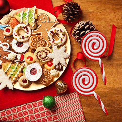 Bastón de Caramelo de Plástica de Navidad Bastón de Caramelo Retorcido de Navidad Decoración de Árbol de Navidad para Colgande de Árbol de Navidad Bastones De Caramelo De Navidad