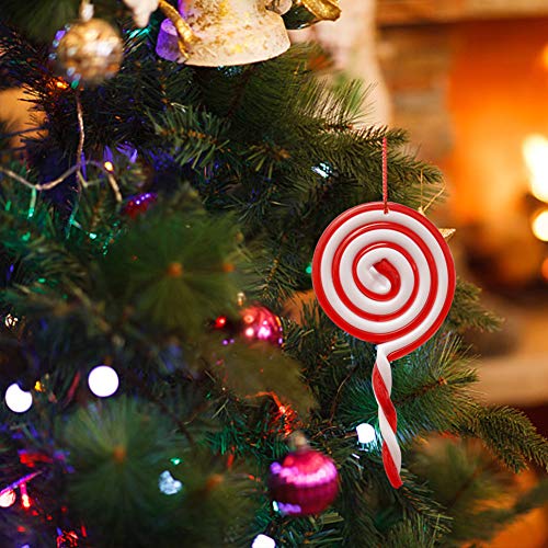 Bastón de Caramelo de Plástica de Navidad Bastón de Caramelo Retorcido de Navidad Decoración de Árbol de Navidad para Colgande de Árbol de Navidad Bastones De Caramelo De Navidad