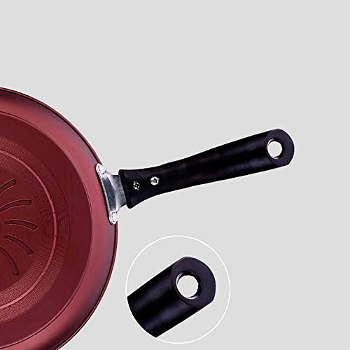 Batería de Cocina Juego de Utensilios, Doble Revestimiento Antiadherente de Cocina ollas y Pan Set Profesional for el hogar Restaurante Juegos de Sartenes y Ollas (Color : Red, Size : Free Size)