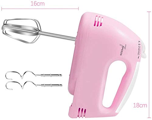 Batidora de Mano eléctrica de diseño Compacto, 120 W, de Mano, con Control de 7 velocidades, batidor eléctrico Utilizado en la Cocina para Mezclar Huevos, Masa, Galletas, Mermelada, Mantequilla,