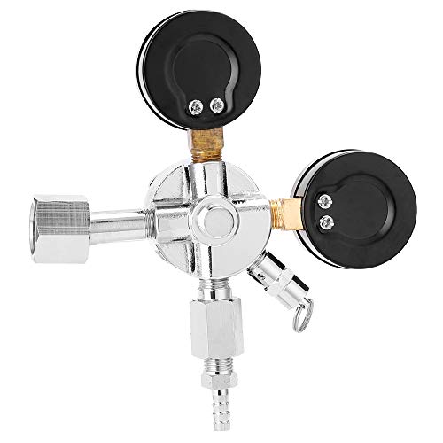 Baugger Beer Keg Co2 Regulator - Barril de Cerveza Regulador de Co2 Válvula de Alivio de Presión de Seguridad 0-3000 Psi Tanques Presión Ajustable