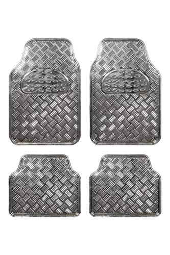 Bc Corona GOM001015 Alfombra Universal de Goma en Diseño Aluminio