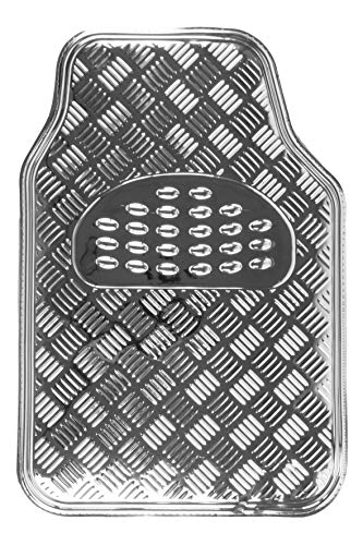Bc Corona GOM001015 Alfombra Universal de Goma en Diseño Aluminio