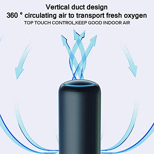 BCAH Purificador De Aire PortáTile, Hepa Filtro Alimentado por USB Cable para Escritorio Oficina, Eliminar Alergias, Humo, Olor,Negro