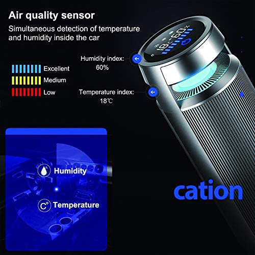 BCAH Purificadores De Aire, Purificador De Aire De Carga USB con Filtro Hepa AnióN De Aire Fresco Sensor De Infrarrojos para AutomóVil Limpiador De Aire Mejor para AutomóVil/Oficina En Casa