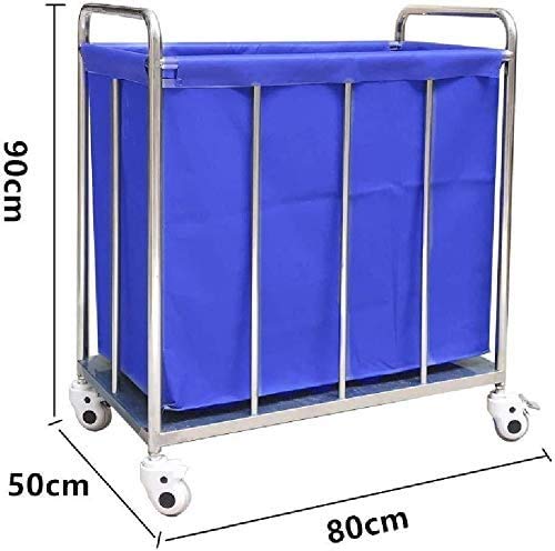 BDD Carros, Carrito Clasificador de Ropa, Almacenamiento de Ropa Sucia para Trabajo Pesado, Carro de Cesto de Ropa Comercial con Ruedas,50 X 80 X 90 cm