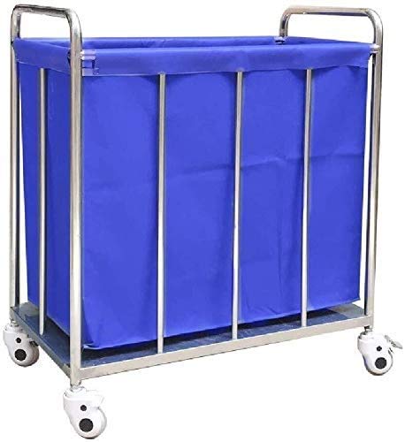 BDD Carros, Carrito Clasificador de Ropa, Almacenamiento de Ropa Sucia para Trabajo Pesado, Carro de Cesto de Ropa Comercial con Ruedas,50 X 80 X 90 cm
