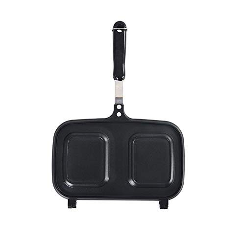 BDLeKing Sartén para Parrilla de Barbacoa portátil de Doble Cara, sartén Plegable Cuadrada, sartén Gigante para Parrilla, Utensilios de Cocina, sartén para Tortillas de aleación de Aluminio