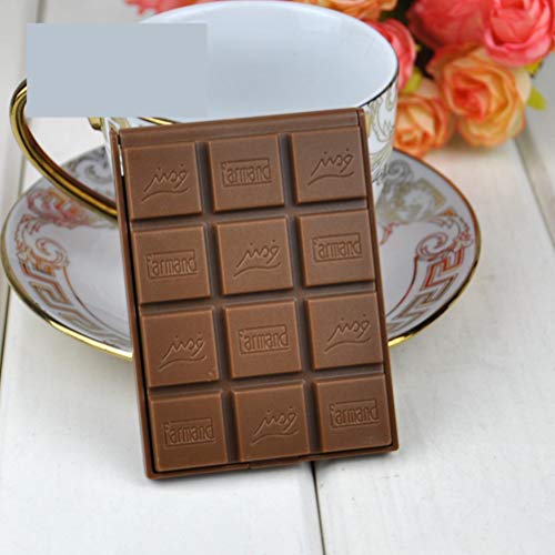 Beaupretty 2 unids espejo compacto de chocolate espejo de monedero espejo de maquillaje espejo con peine para niñas mujeres damas