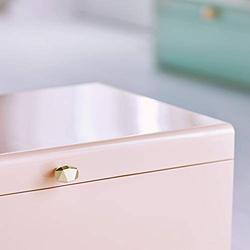 Beautify Juego de 2 Baúles de Metal de Acero Verde Menta y Rosa Caja de Almacenamiento para el Dormitorio y la Sala de Estar en Colores Pastel